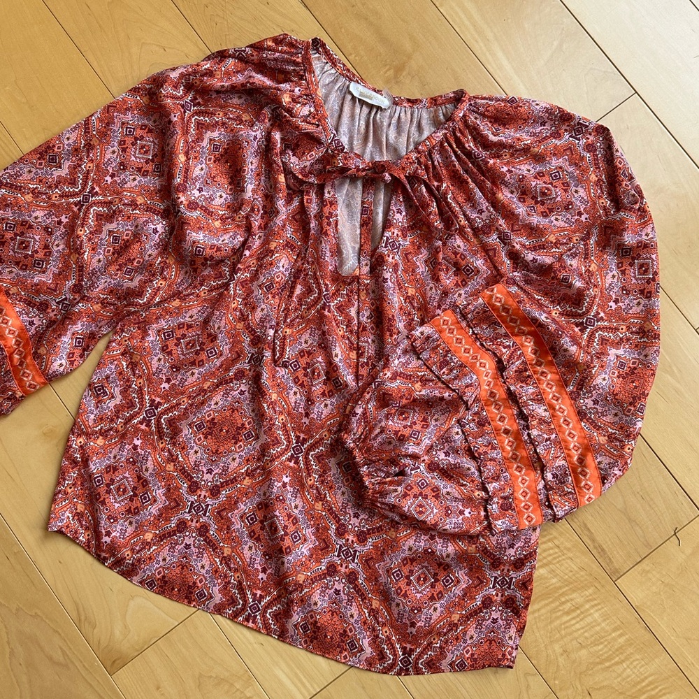 Ramy Brook Silky Printed Blouse